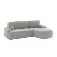 ECKSOFA mit Schlaffunktion und Bettkasten LIRA-L - 264x172x89 Hellgrau - Hellgrau, Holzwerkstoff/Textil (172/264cm) - ALTDECOR