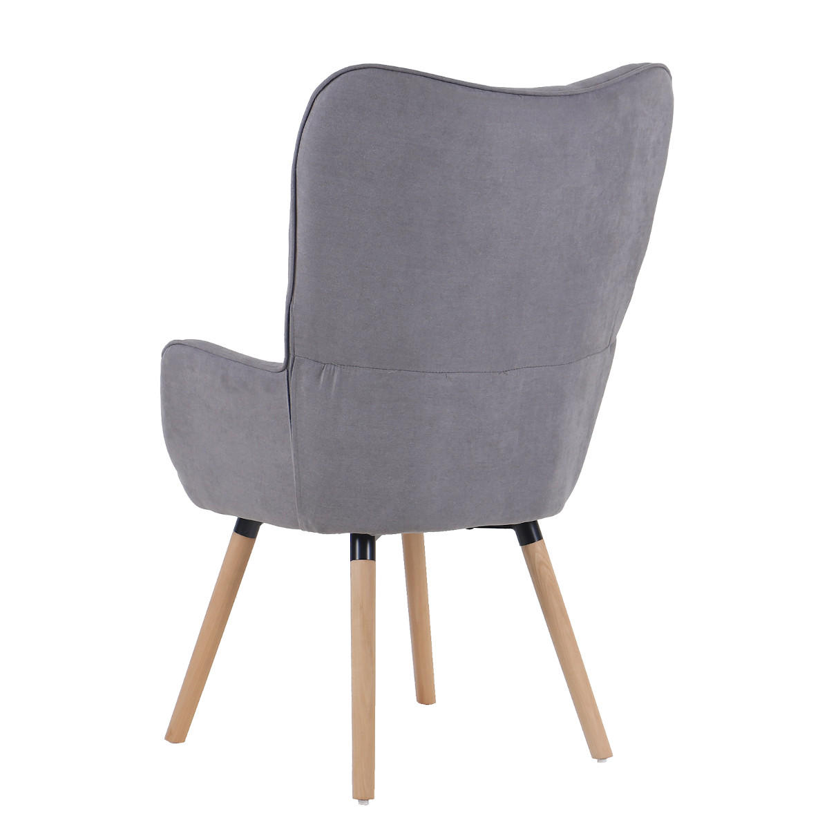 OHRENSESSEL CLEO Stoffbezug Hellgrau - Hellgrau/Grau, Textil (61/107/70cm) - SVITA