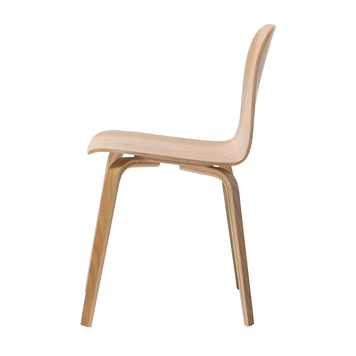 STÜHLE 2-tlg., Holzfarbe - Braun, Holz (46/80/54cm) - Oviala