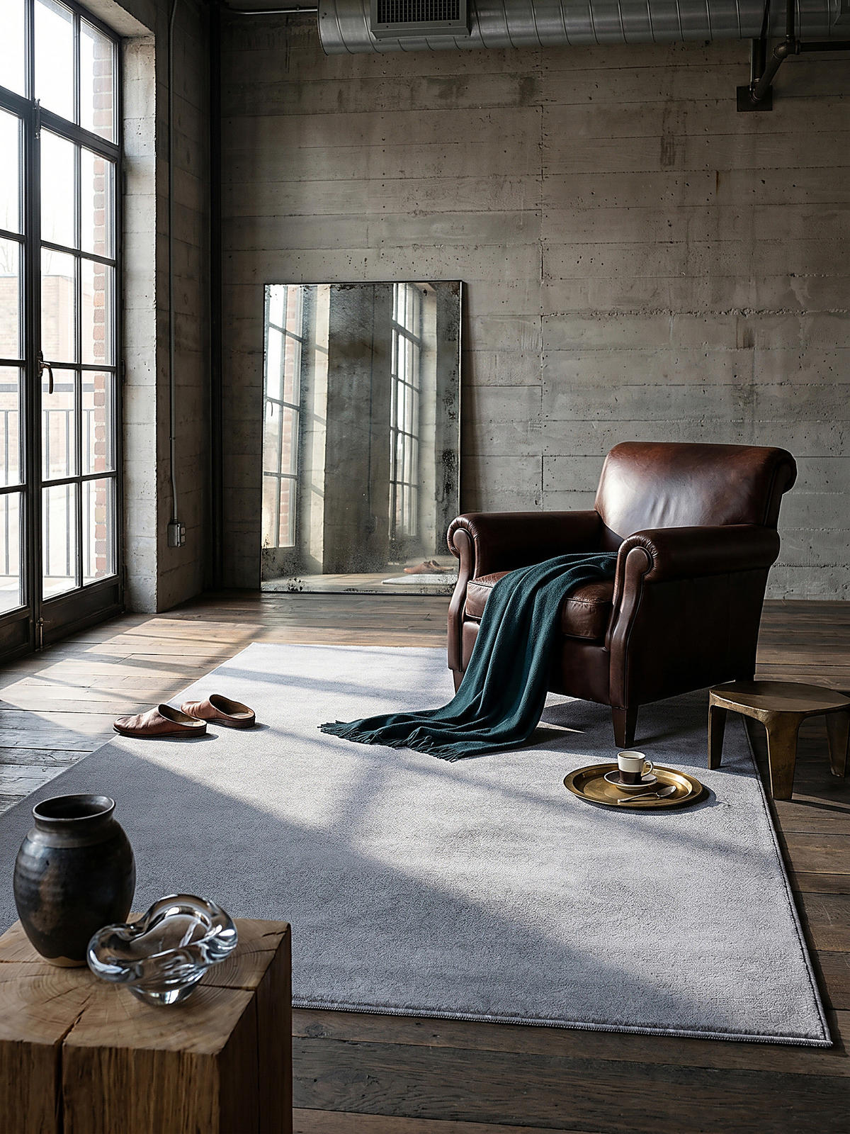 KURZFLORTEPPICH Antirutsch Uni DOUBS Polyester Grau 160 x 220 cm - Grau, Textil (160/220cm) - KADIMA DESIGN