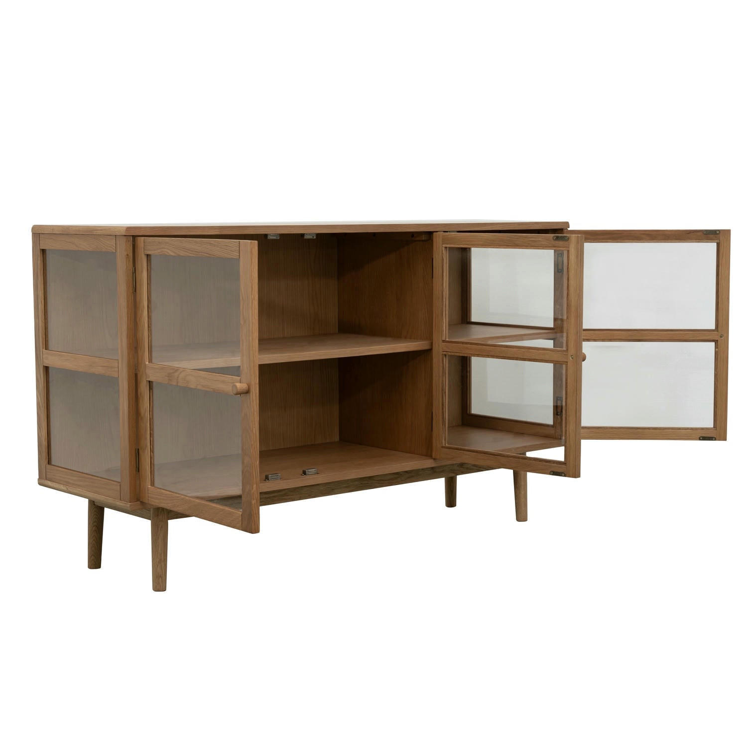 SIDEBOARD Eiche massiv - Eichefarben/Braun, Holz/Holzwerkstoff (137/80/40cm) - Furnhouse