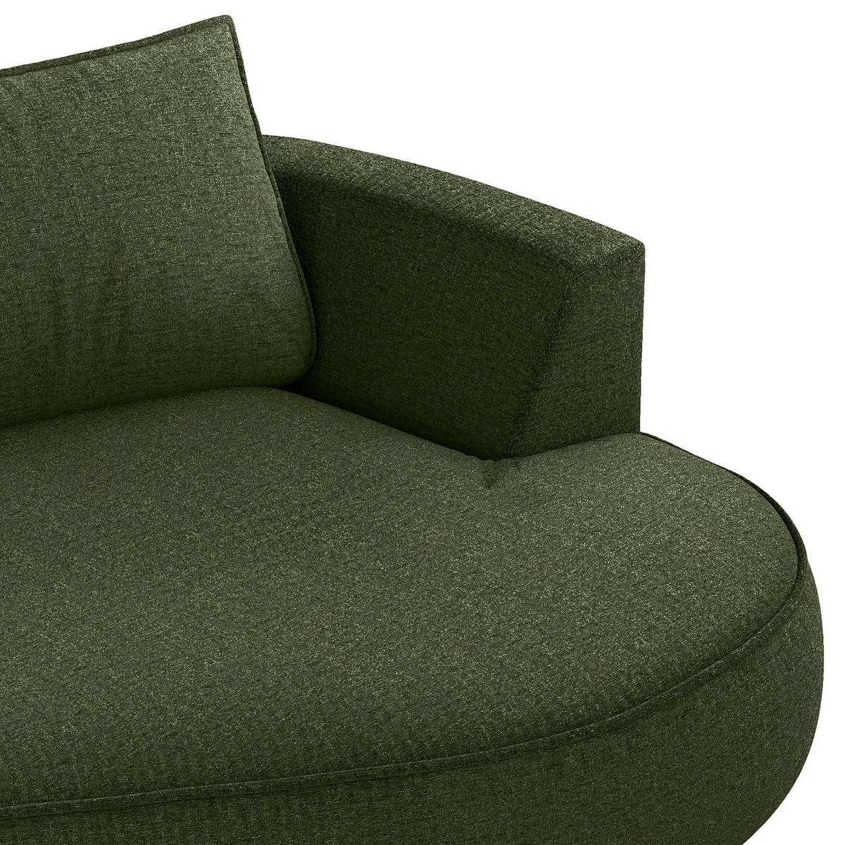 OTTOMANE - modular - Schwarz/Grün, Kunststoff/Textil (196/82/146cm) - home24