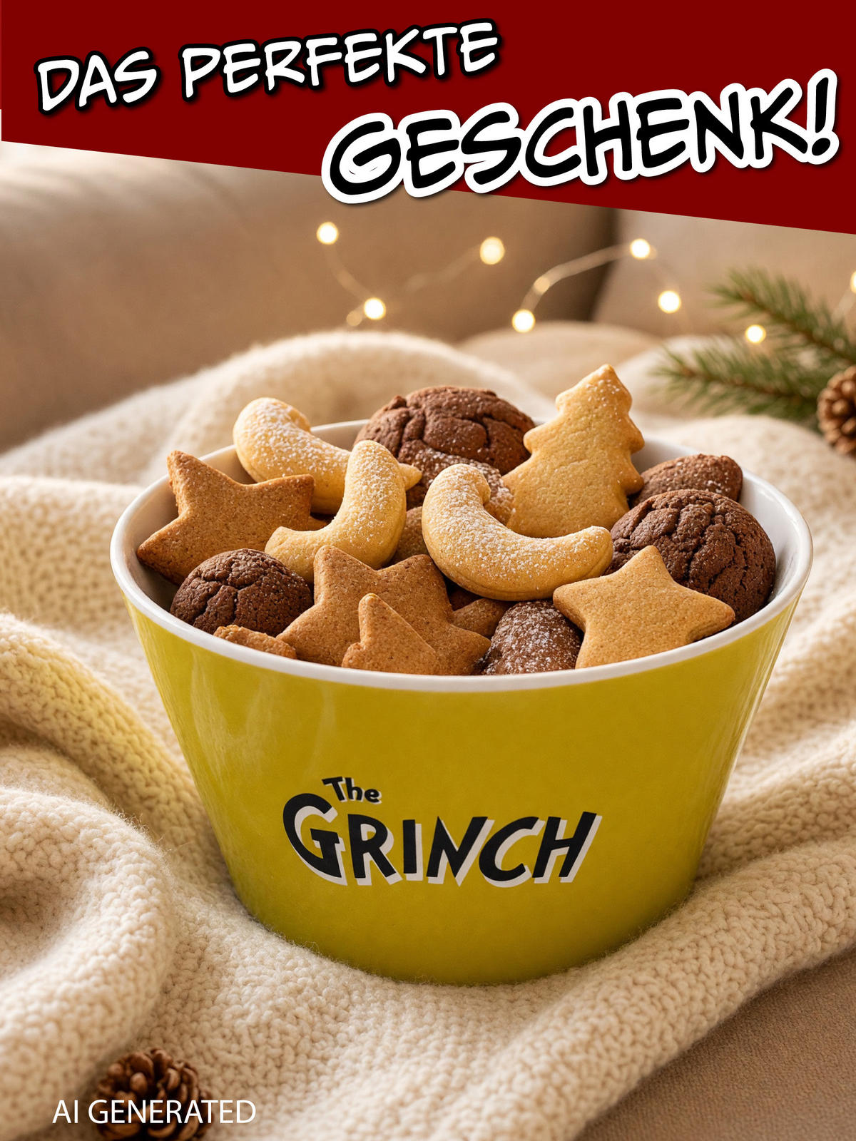MÜSLISCHALE The Grinch Grün 500 ml - Grün, Keramik (14cm) - United Labels