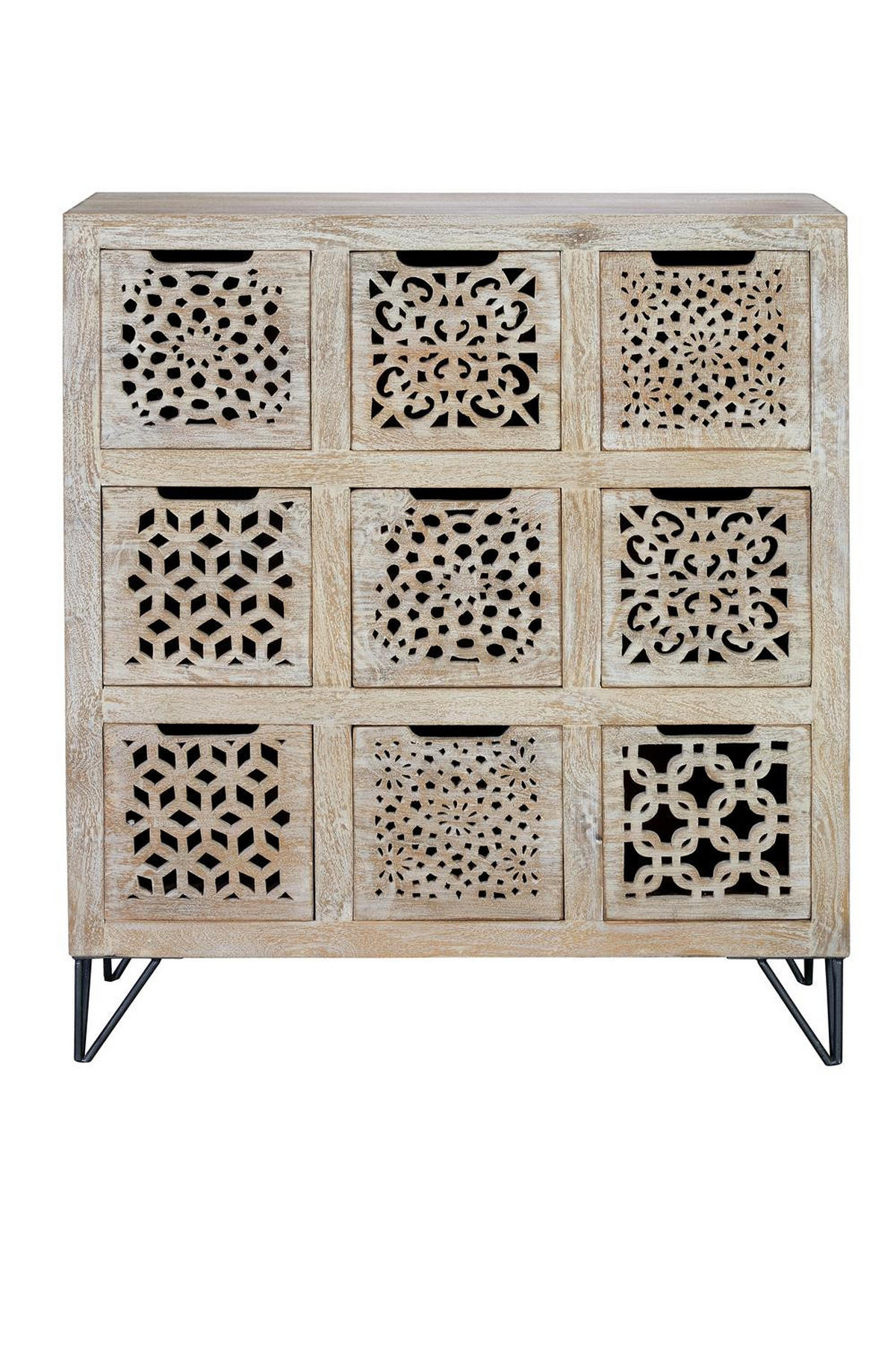 KOMMODE aus Mangoholz - Perlmutt, Holz (88/102/38cm) - Giner y Colomer