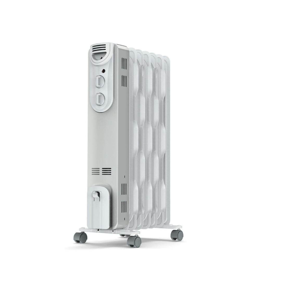 ÖLRADIATOR – SUPRA ORSO 2500 W – Elektrische Heizung, Heizkörper, Heizgerät, mobile Elektroheizung, Elektroheizkörper, Elektro Konvektor, Heizlüfter - Weiß, Keramik/Metall (47/64/25cm) - JUNG