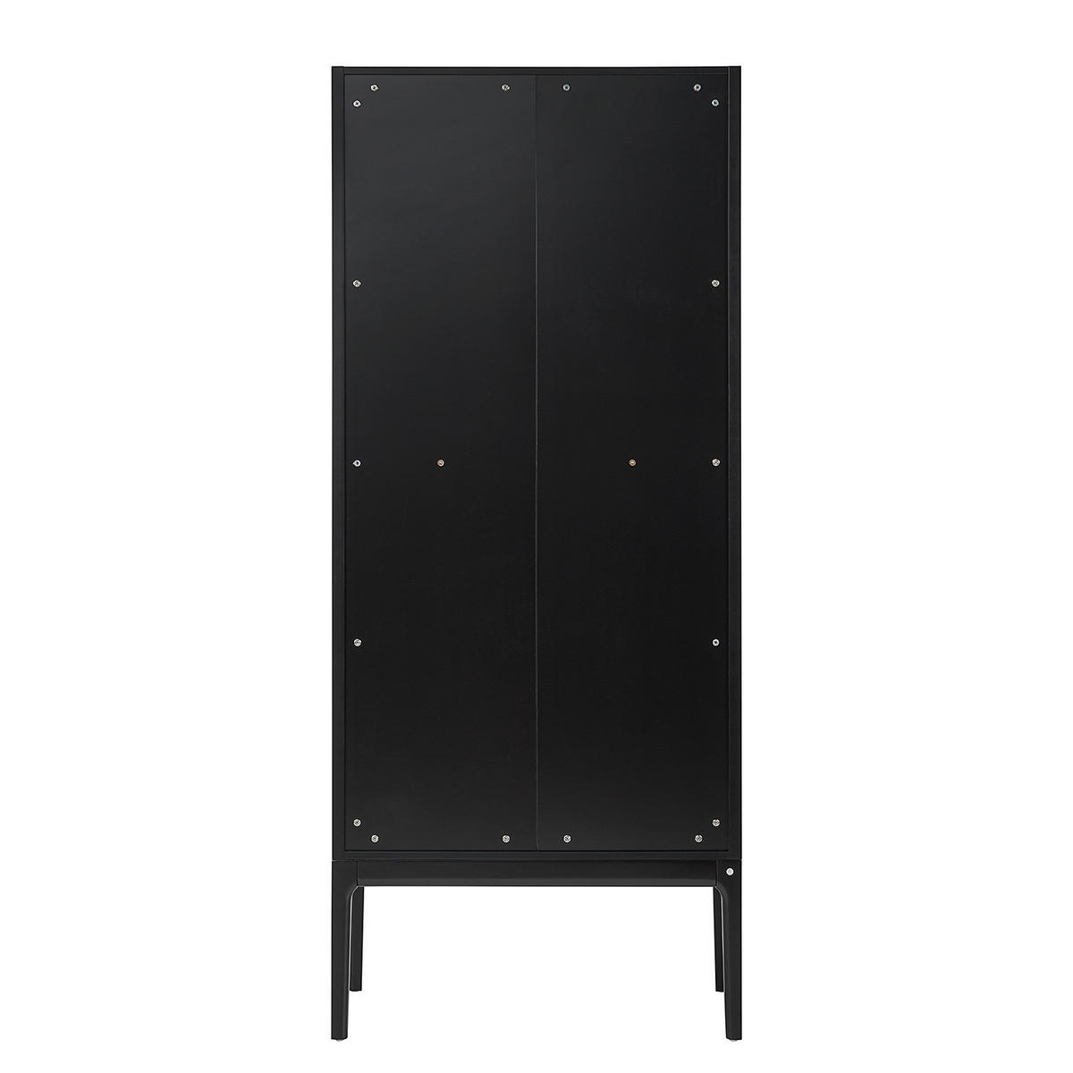 VITRINENSCHRANK - Holzwerkstoff / Glas - Schwarz/Weiß, Holz/Holzwerkstoff (80/190/40cm) - home24