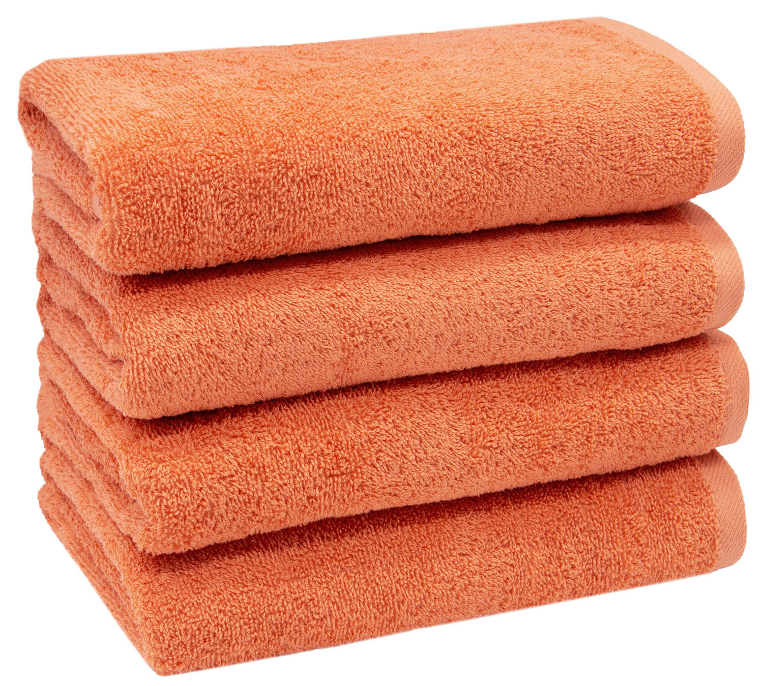 HANDTÜCHER, 4er-Set, 50x100 cm, 100% Baumwolle, Orange - Terracotta, Textil (50/100cm) - Zollner