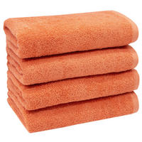 HANDTÜCHER, 4er-Set, 50x100 cm, 100% Baumwolle, Orange - Terracotta, Textil (50/100cm) - Zollner