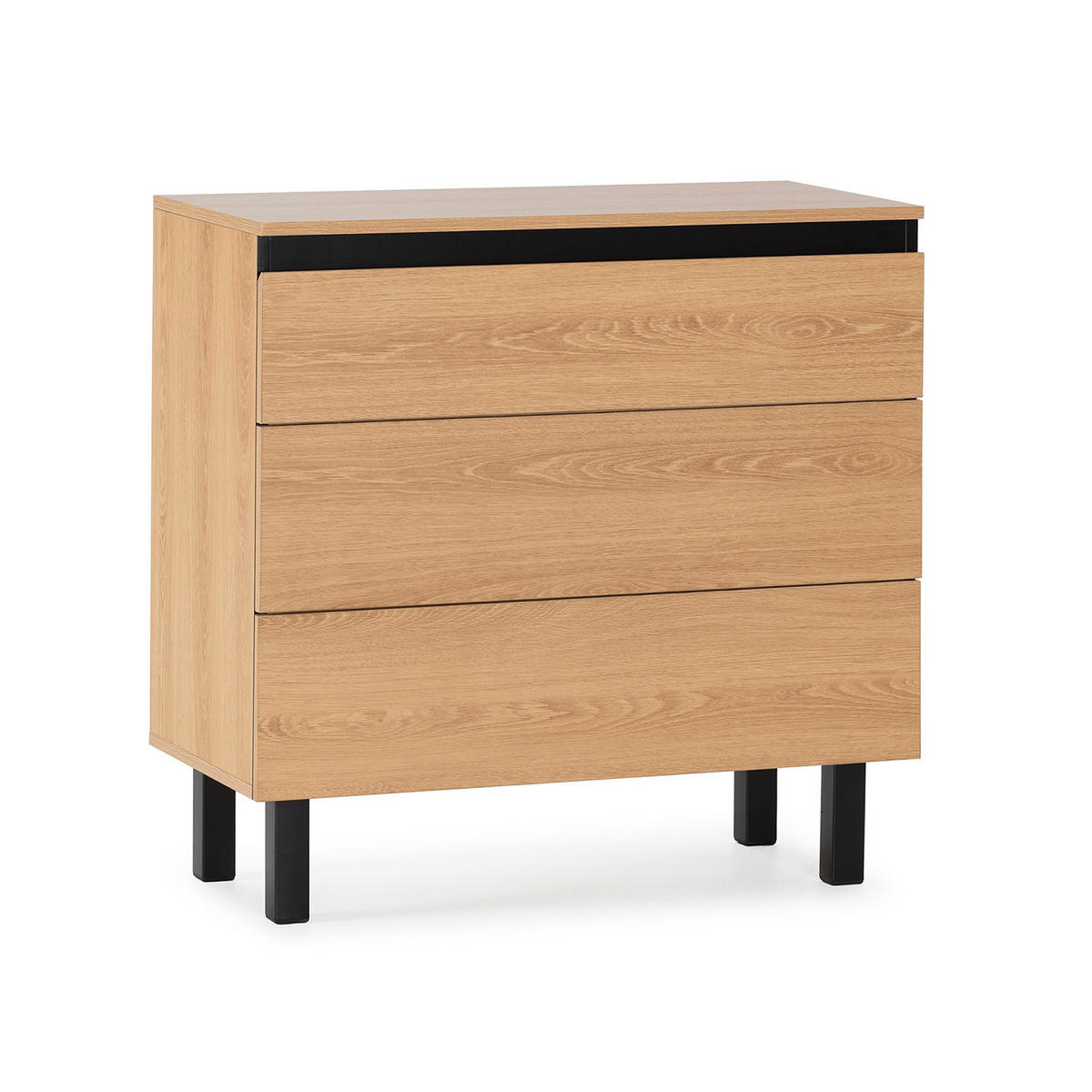 KOMMODE Molina 80/40/80 eichefarben - Honigeiche, Holzwerkstoff (80/80/40cm)