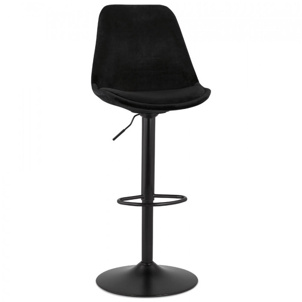BARHOCKER Schwarz 55x123x48cm - Schwarz, Textil/Metall (55/123/48cm) - AlterEgo
