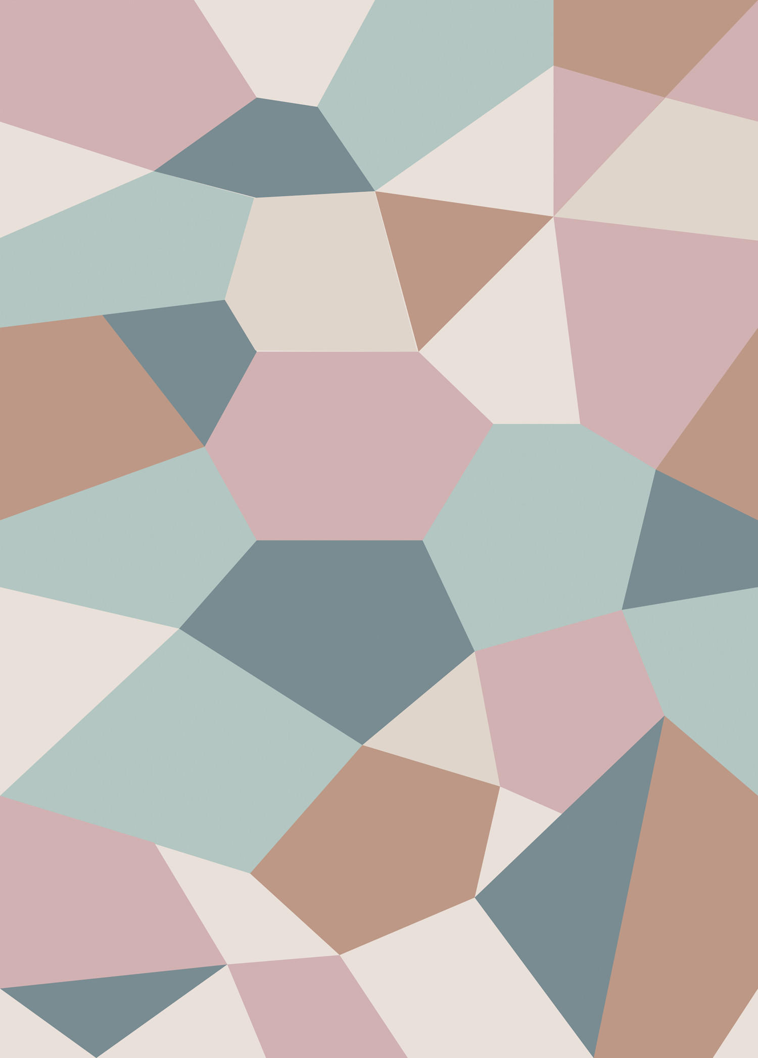 FOTOTAPETE grafisches Motiv 200 x 279 cm - Pink, Papier (200/279cm) - ESTAhome