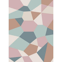 FOTOTAPETE grafisches Motiv 200 x 279 cm - Pink, Papier (200/279cm) - ESTAhome