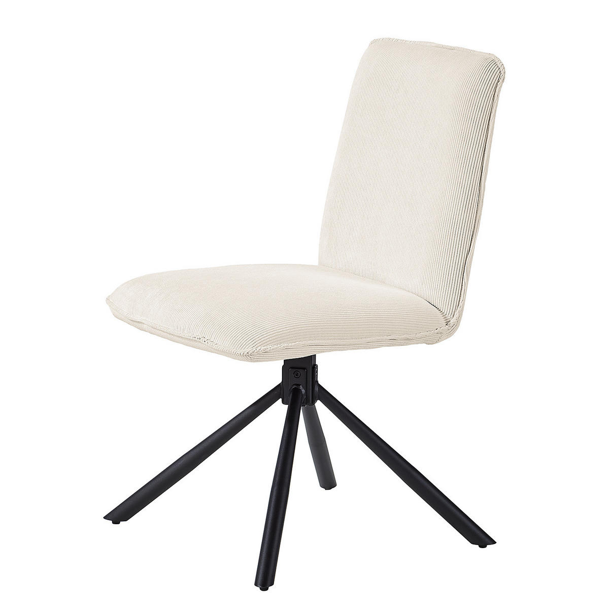 ESSZIMMERSTUHL - 2er-Set - Metall / Textil - Creme, Textil/Metall (50/88/62cm) - home24