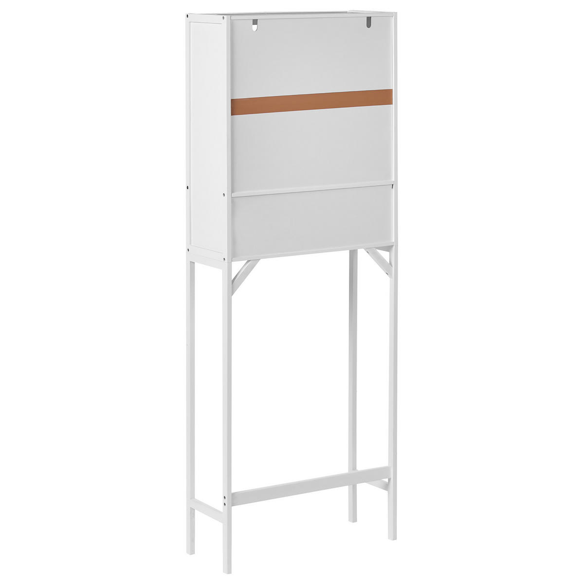 DULAP DE BAIE bambus 63 cm alb Okarche - alb, lemn (63/167/25cm) - Beliani