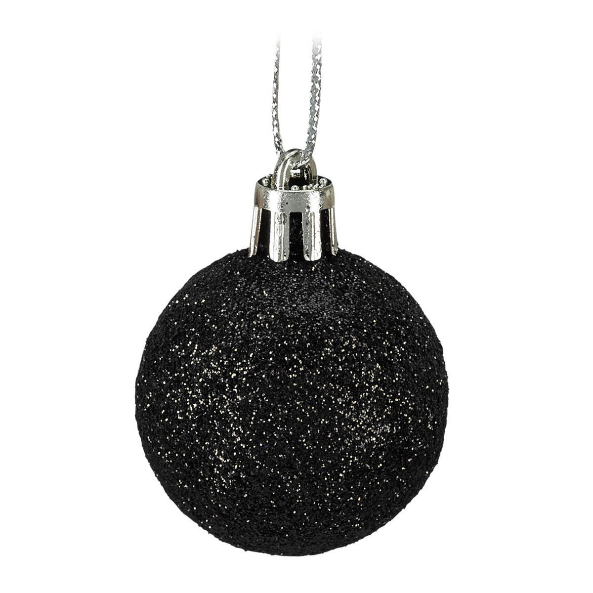 WEIHNACHTSKUGELN-SET 50-tlg. - Schwarz, Kunststoff (6/7/6cm) - Relaxdays
