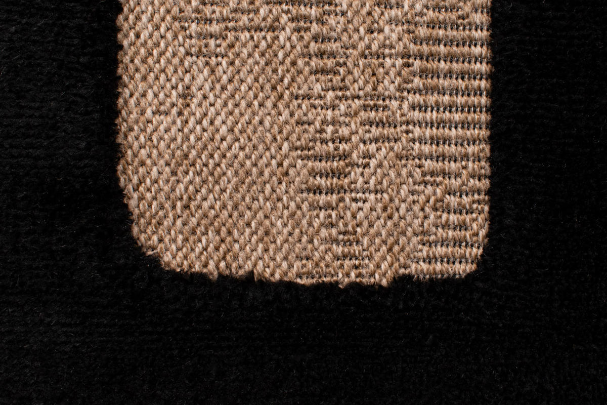 TEPPICH mit Juteoptik abstraktem schwarzen Palma 200x290 cm - Schwarz, Textil (200/290cm) - Nazar Rugs