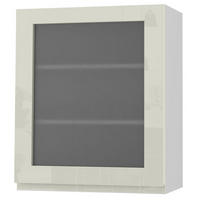 HÄNGESCHRANK Florence W2S/60 Weiß / RAL 1013 perlweiß HG 60 / 32,5 / 72cm - Türanschlag links - Weiß Hochglanz/Weiß, Holz/Holzwerkstoff (60/72/32.5cm) - Feldmann-Wohnen