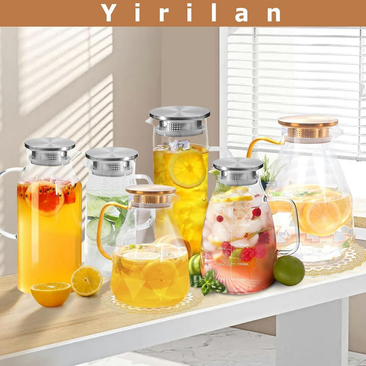 GLASKRUG mit Deckel 3 Liter transparent Diamantform - Transparent, Glas (5.5/5.5cm)