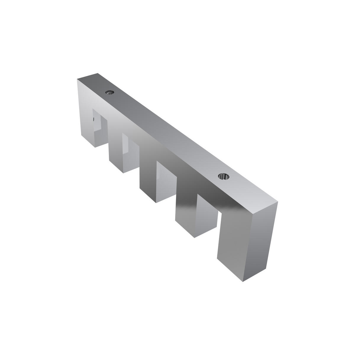 DECKENTRÄGER FÜR INNENLAUFSTANGEN 14x35 mm, Smartline 4-läufig, Chrom - Chromfarben, Metall (12.5/3.4/1.2cm) - INTERDECO