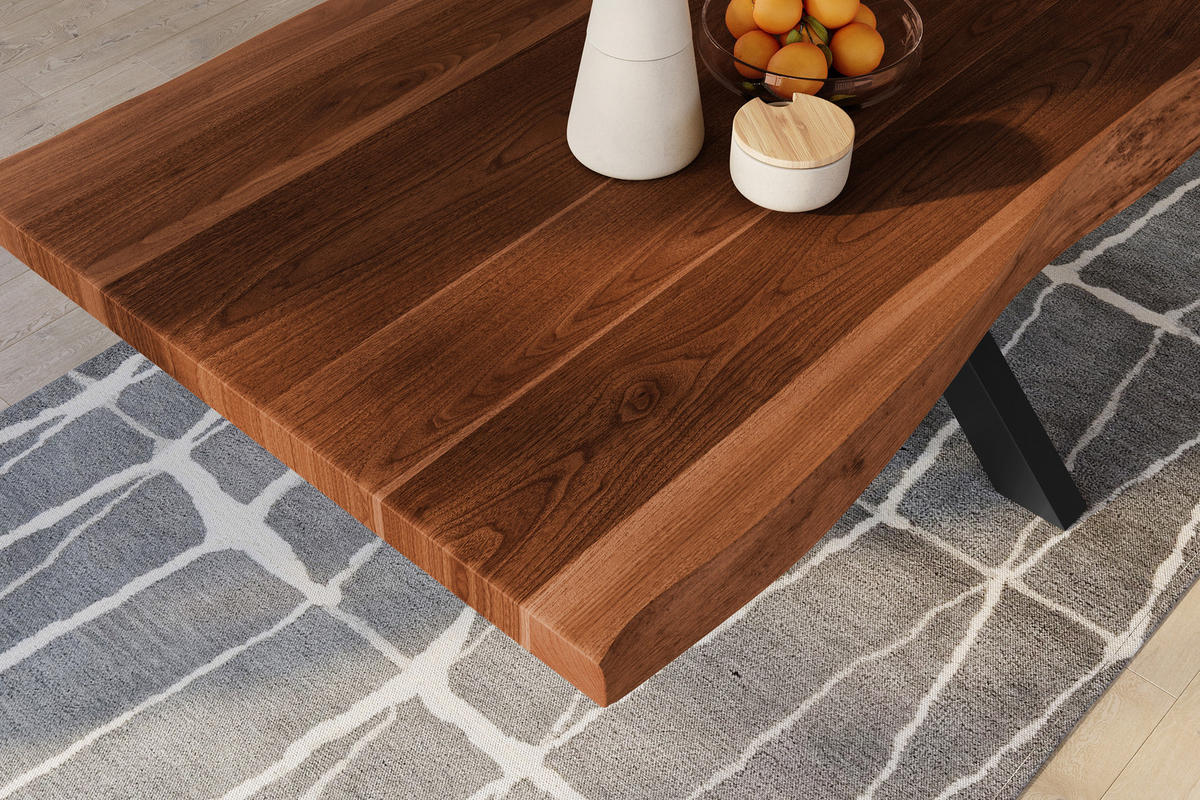 ESSTISCH TITAN - Schwarz/Braun, Holz (110/200/79cm) - SAM
