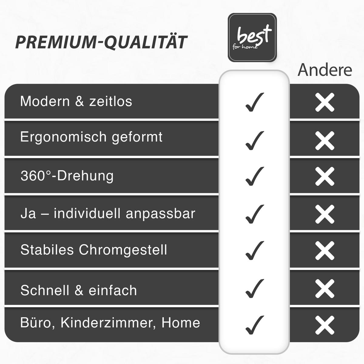 BÜRODREHSTUHL Schwarz/Weiß, Höhenverstellbar, Rollen, Ohne Armlehnen, Ergonomisch Für Büro Und Schlafzimmer - Weiß, Textil (51/94/58cm) - Best For Home