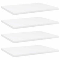 BÜCHERREGAL-BRETTER 4Er Set Weiss 40/30/1,5 Cm Holzwerkstoff - Weiß, Holzwerkstoff (30/1.5/40cm) - vidaXL