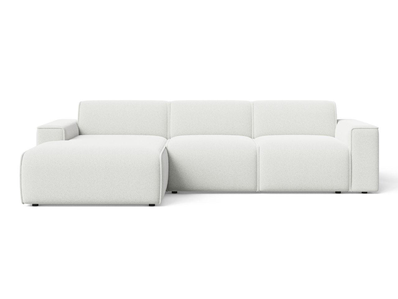 ECKSOFA Lavia Weiß Links - Schwarz/Weiß, Holz/Kunststoff (310/165cm) - Graingold