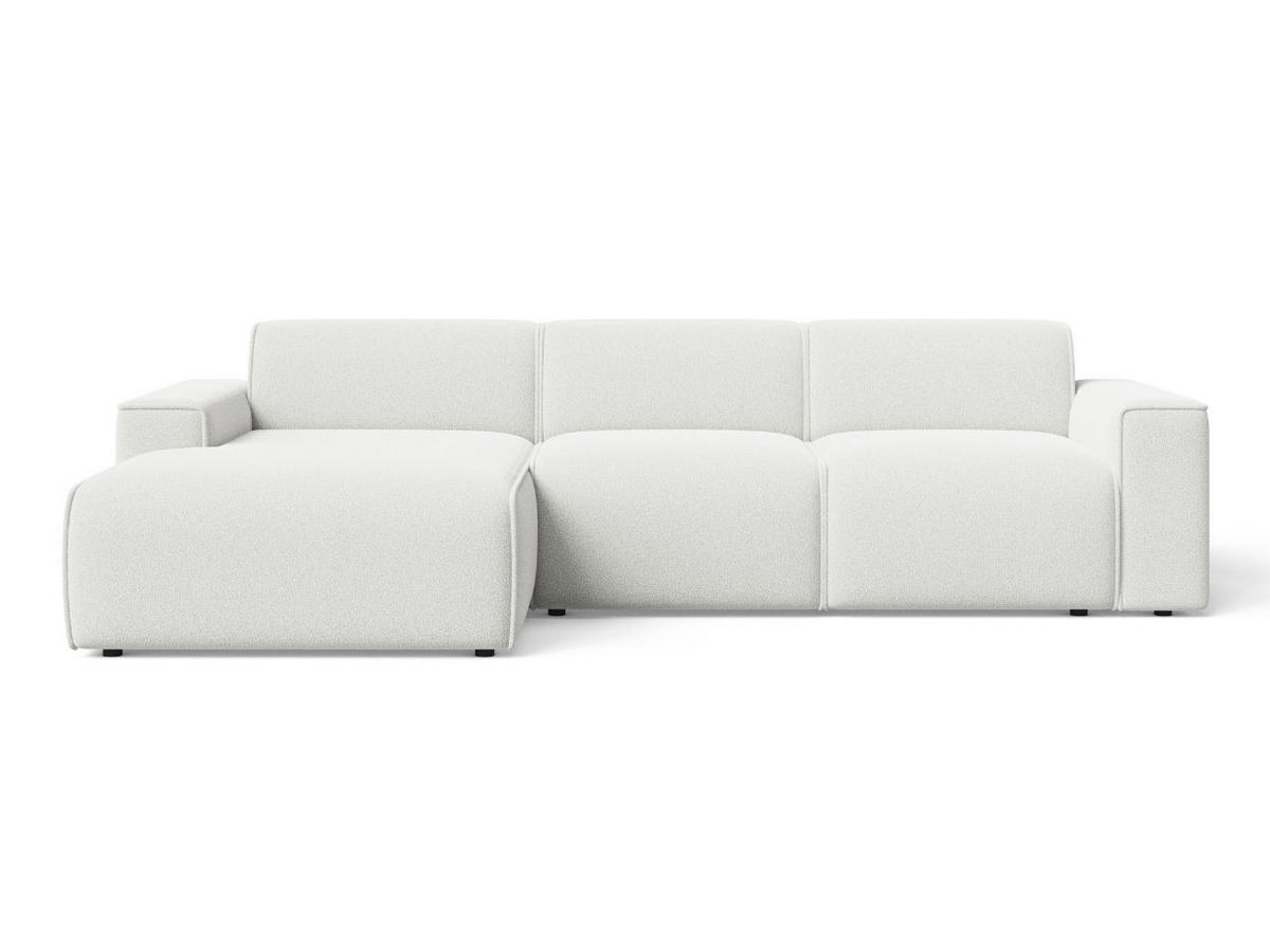 ECKSOFA Lavia Weiß Links - Schwarz/Weiß, Holz/Kunststoff (310/165cm) - Graingold