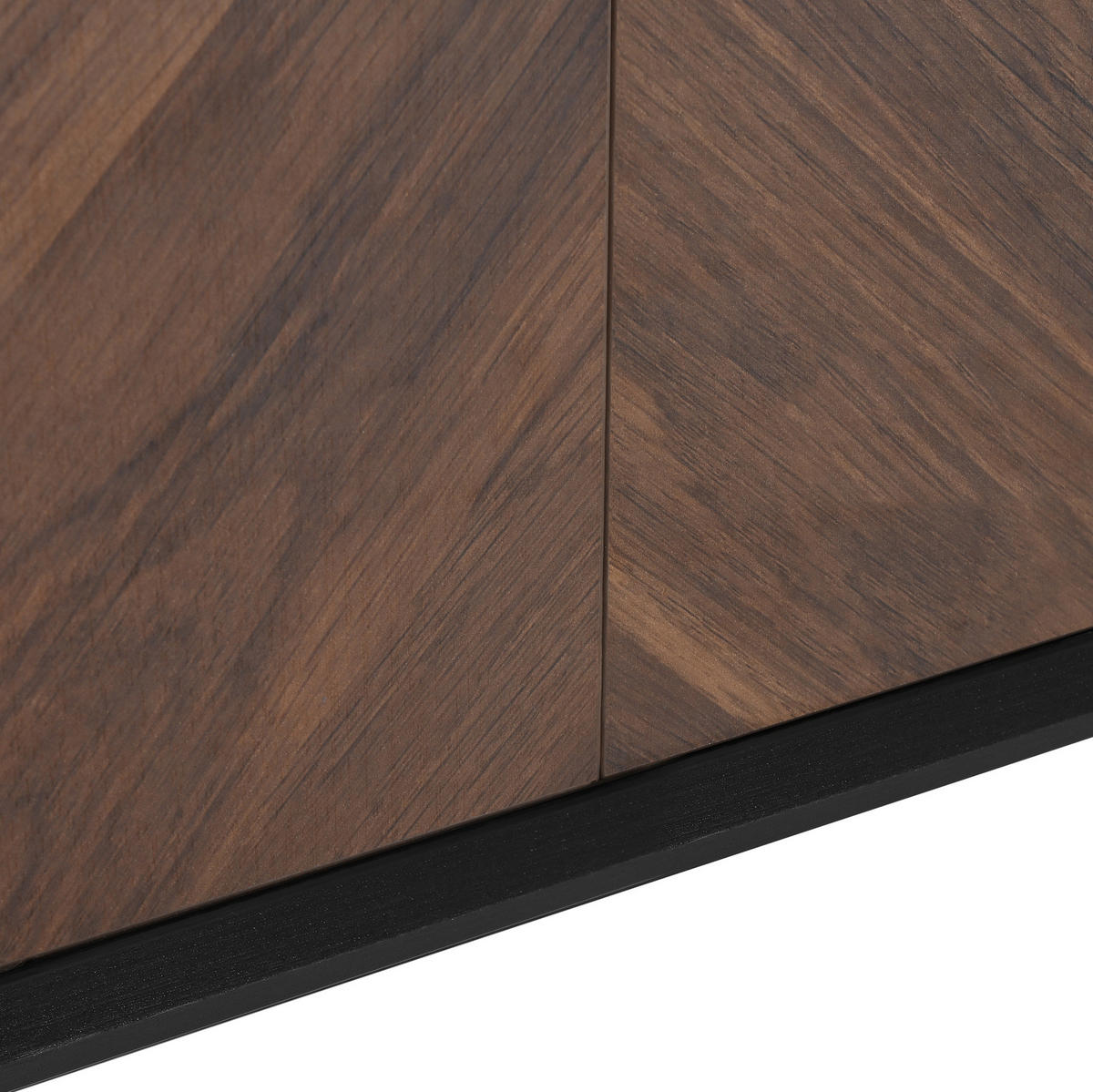 SIDEBOARD 140/40/80 cm Schwarz/Braun aus MDF mit Fischgrätmuster - Schwarz, Holzwerkstoff (40/80/140cm) - OKMYHOME