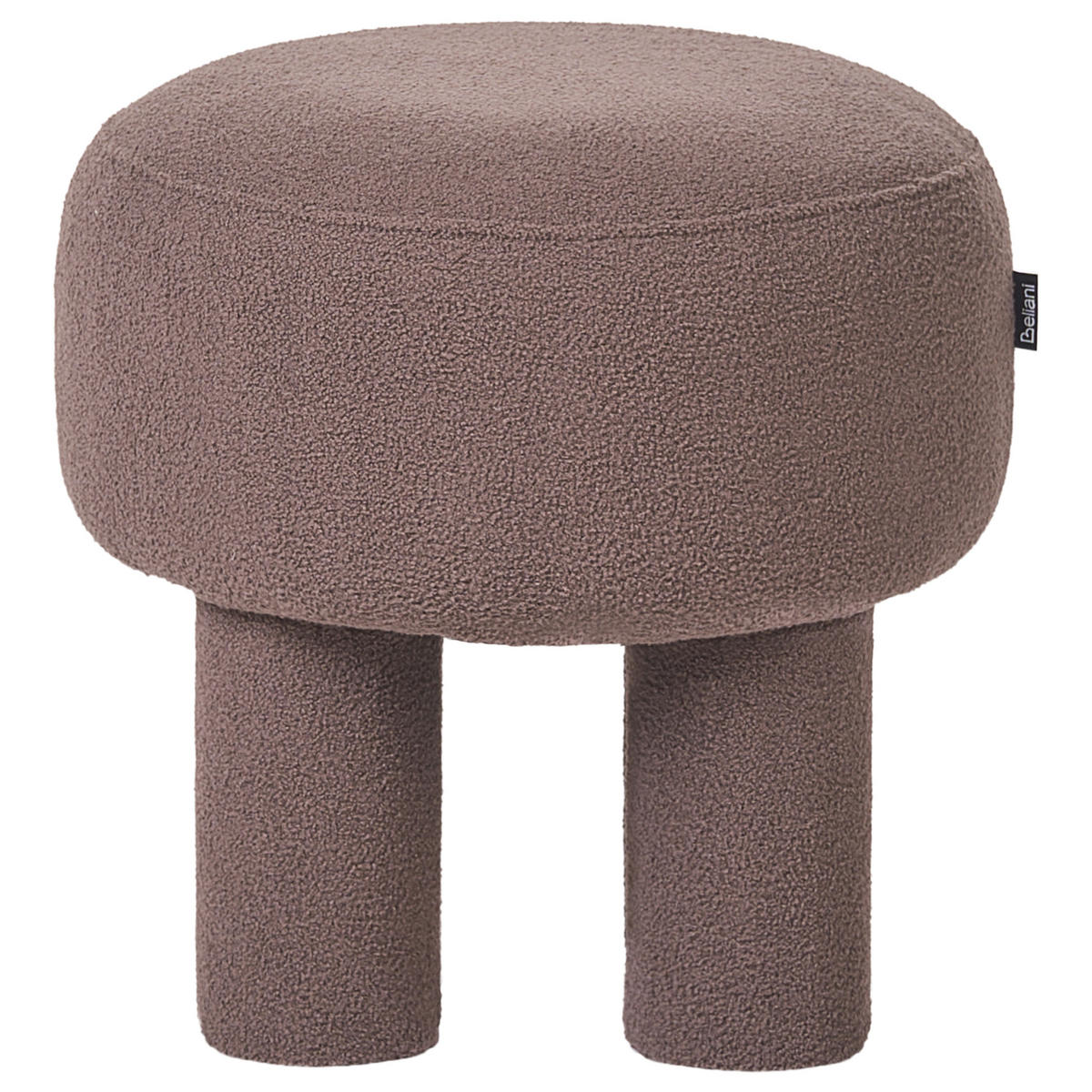 HOCKER Bouclé Braun Canby - Braun, Textil (43/38/43cm) - Beliani