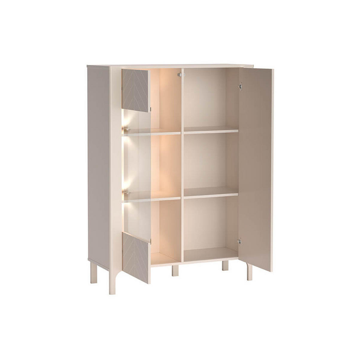 VITRINE Malumi MM-3 Kashmir - Kaschmir, Holzwerkstoff (103/145/40.5cm)