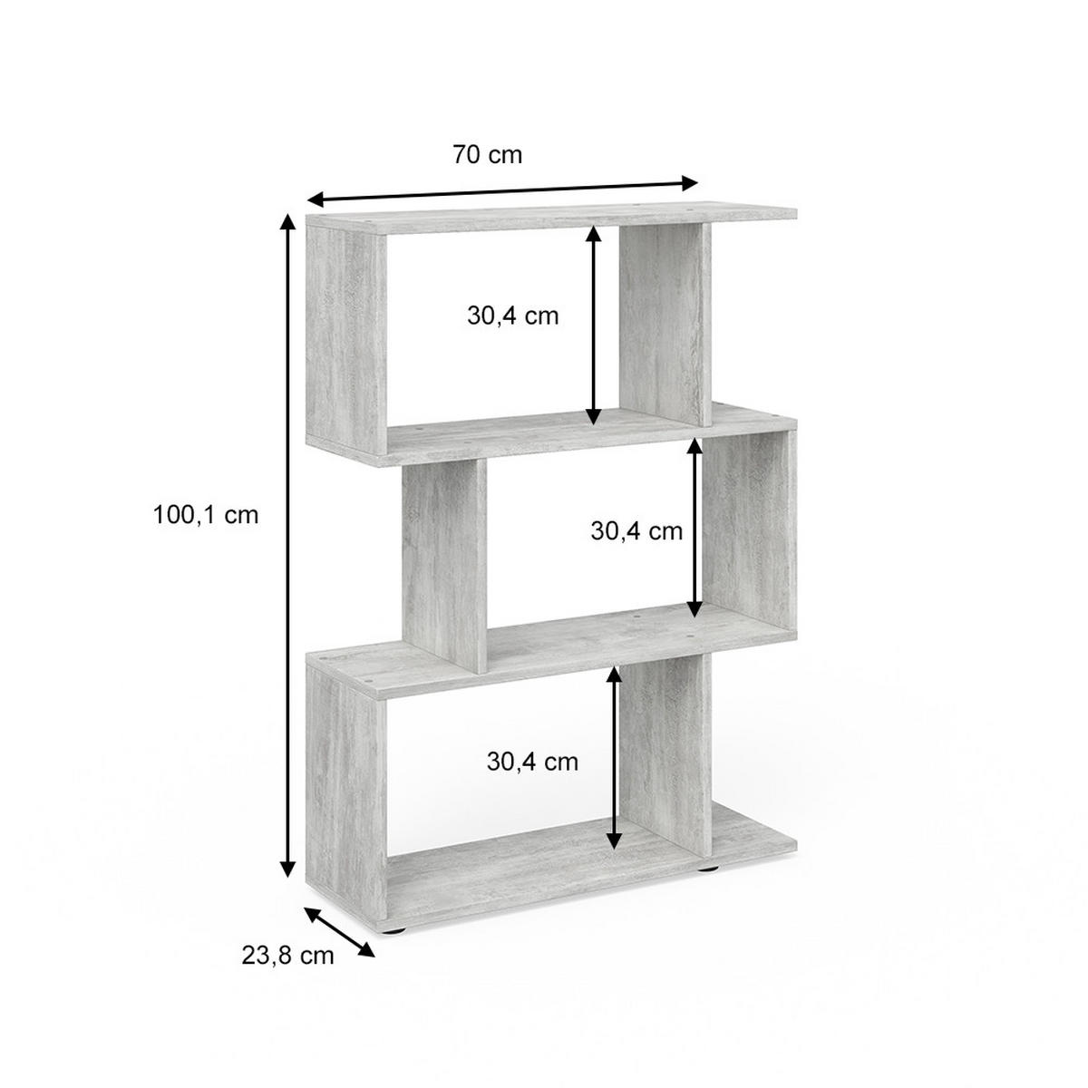 RAUMTEILER Levio Grau 70 x 97.4 cm - Grau, Holzwerkstoff (70/97.4/23.8cm) - Vicco