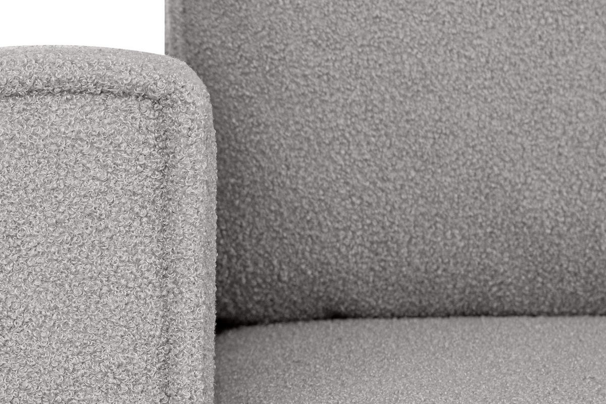 3-SITZER-SOFA NAPI II mit Schlaffunktion, aschgrau - Hellgrau/Grau, Textil (244/89/101cm) - KONSIMO®