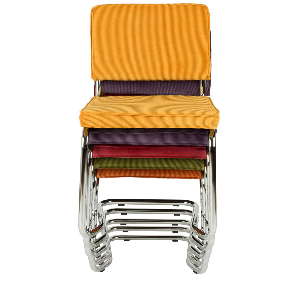 ESSZIMMERSTUHL Ridge Kink Rib Grün - 2 er Set - Grün, Textil (48/85/50cm) - Zuiver