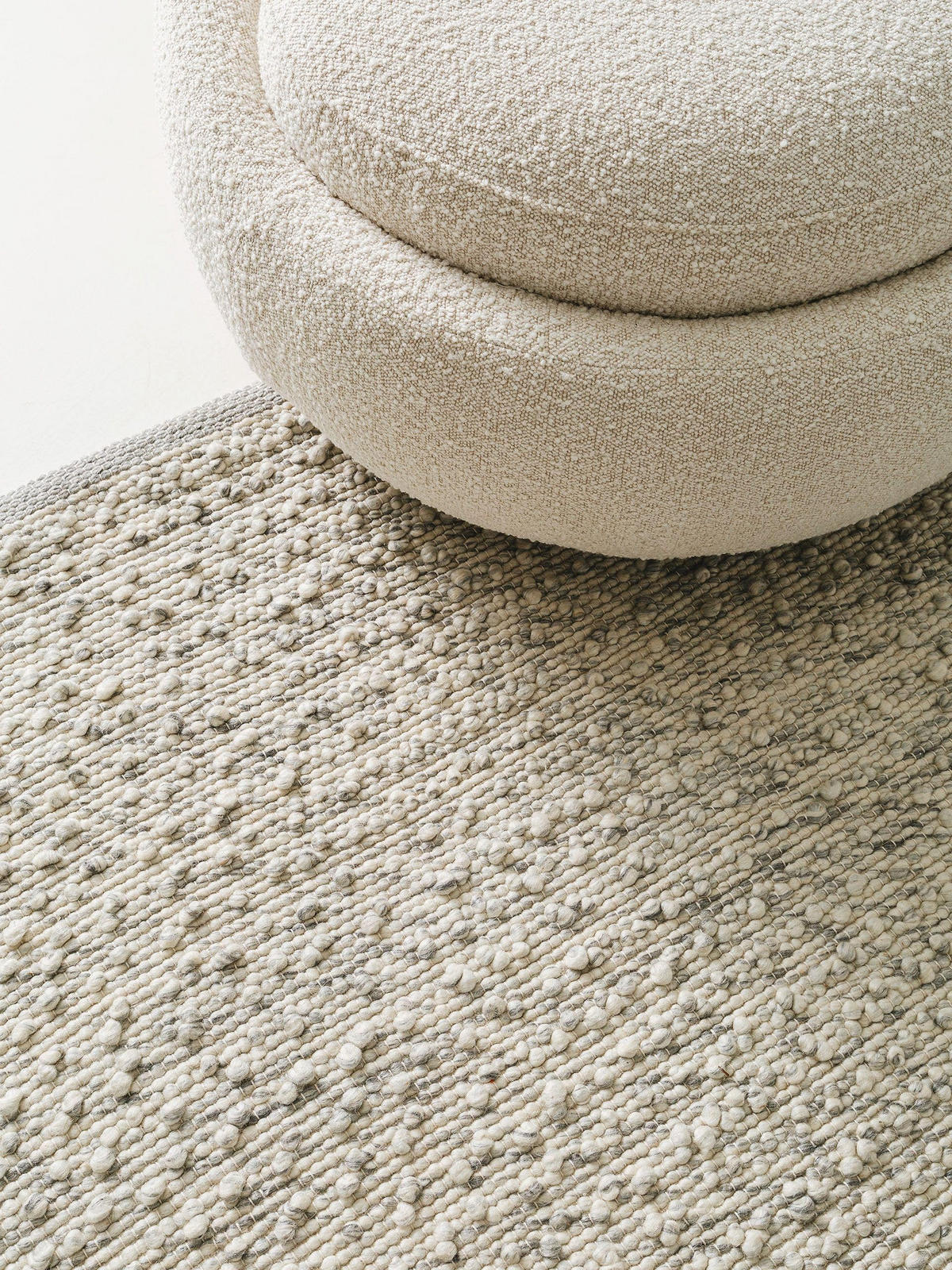 WOLLTEPPICH Lana Grau 120x170 cm - Grau, Textil (120/170cm) - benuta Pure