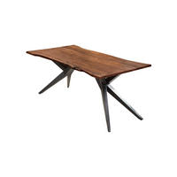ESSTISCH CONNI - Schwarz/Braun, Holz/Metall (90/180/77cm) - SAM