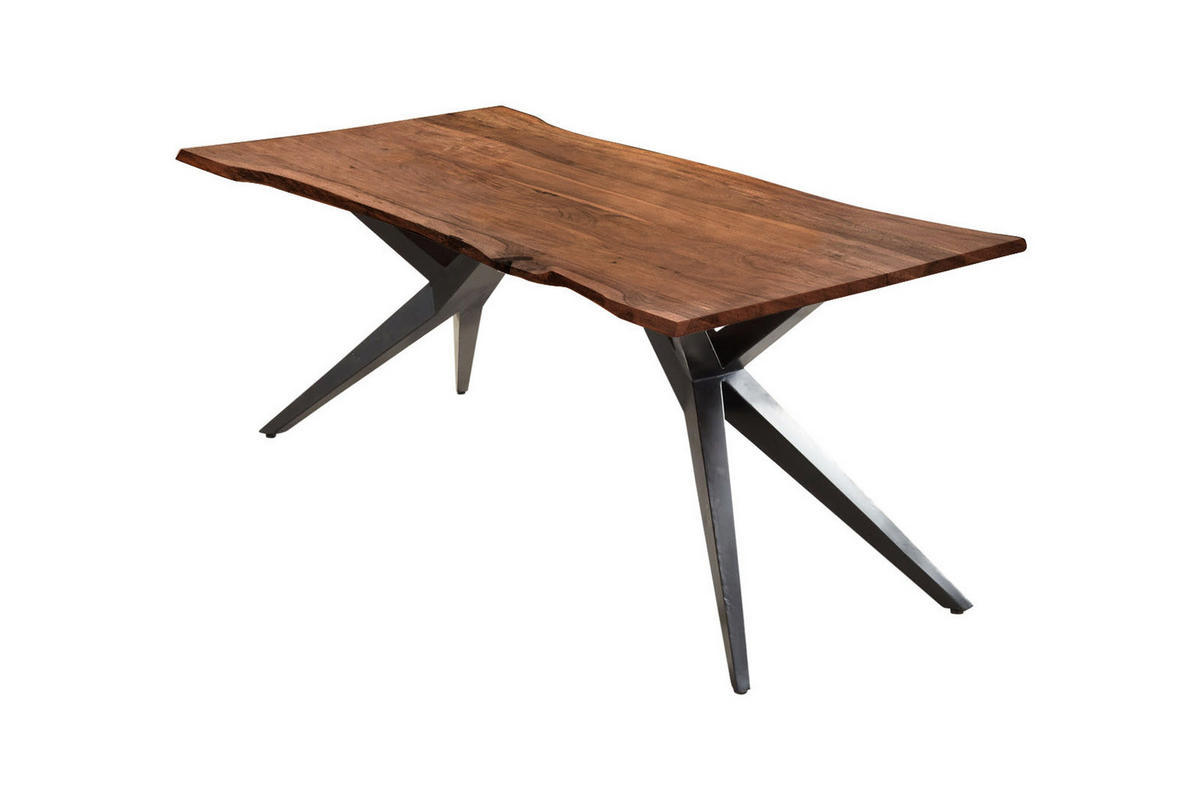 ESSTISCH CONNI - Schwarz/Braun, Holz/Metall (90/180/77cm) - SAM