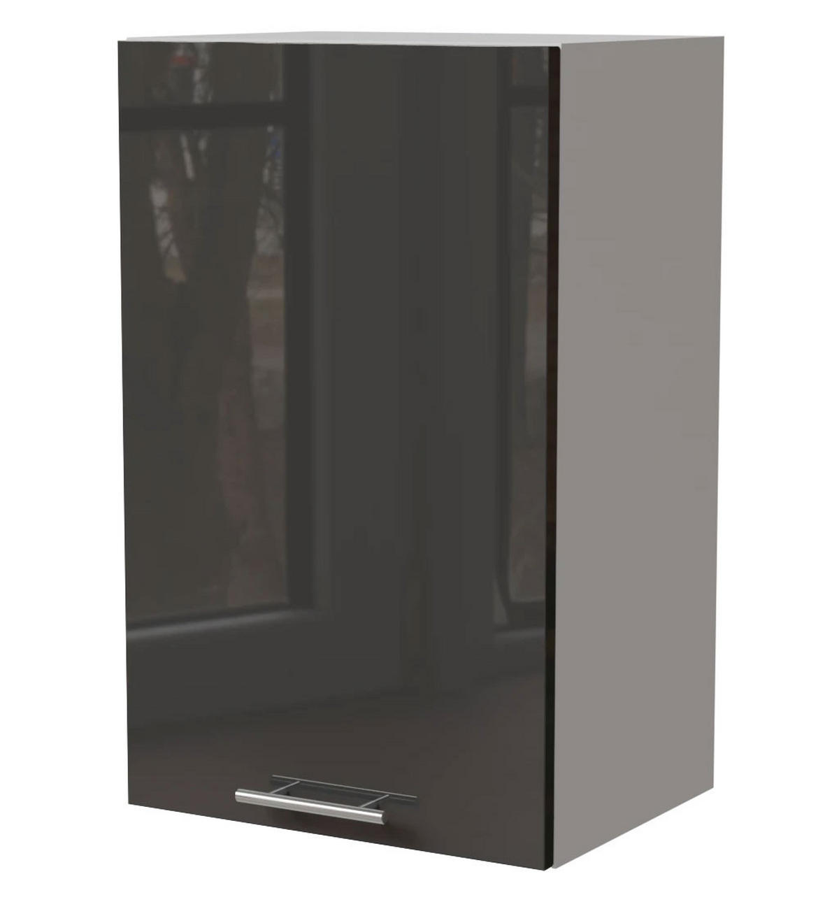 KÜCHENHÄNGESCHRANK Essen W2/45 Graphit Hochglanz / Weiß Matt 45 / 32,5 / 72cm - Graphitfarben/Weiß, Holz/Holzwerkstoff (45/72/32.5cm) - Feldmann-Wohnen