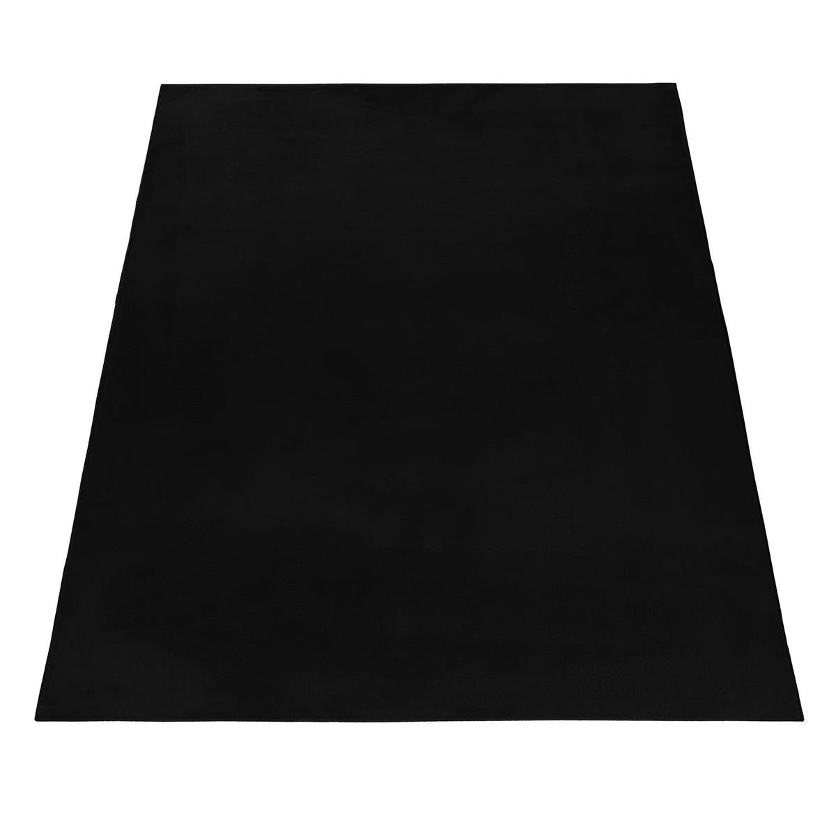TEPPICH Schlafzimmer Unifarben Elegant Waschbar Esszimmer Schwarz 200x290 cm – NECKAR - Schwarz, Textil (200/290cm) - KADIMA DESIGN