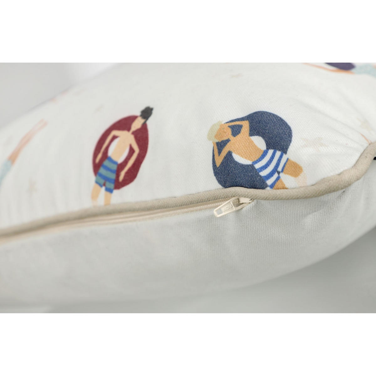 KISSENHÜLLE SWIM - Weiß, Textil (45/45cm) - Tom Tailor