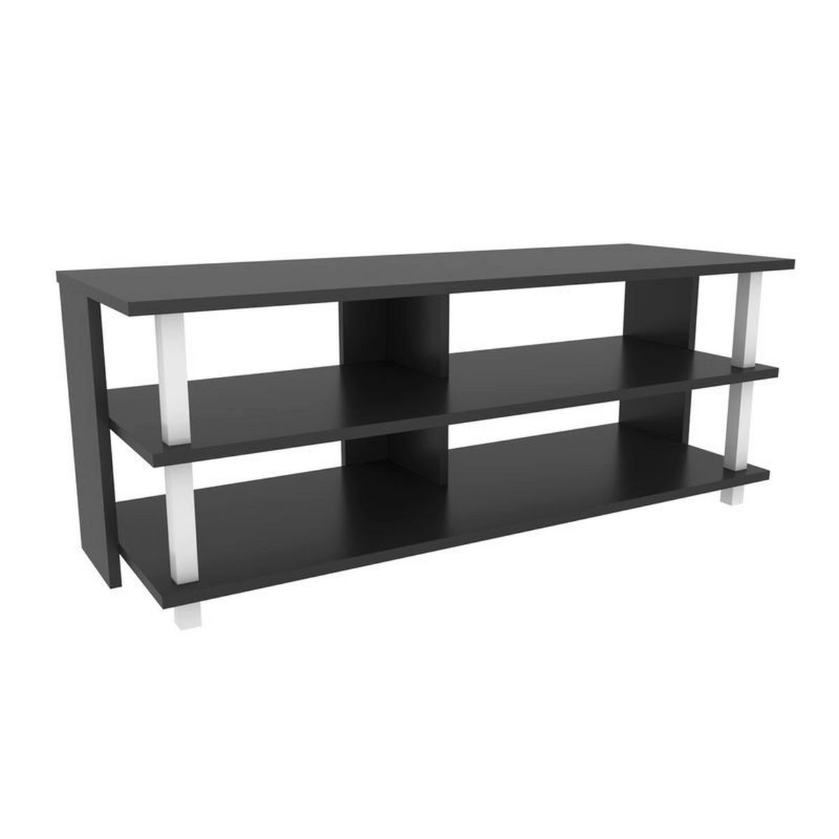 TV Board Pueblo Weiß-Anthrazit - Anthrazit/Weiß, Holzwerkstoff (120/47/45cm) - Decorotika