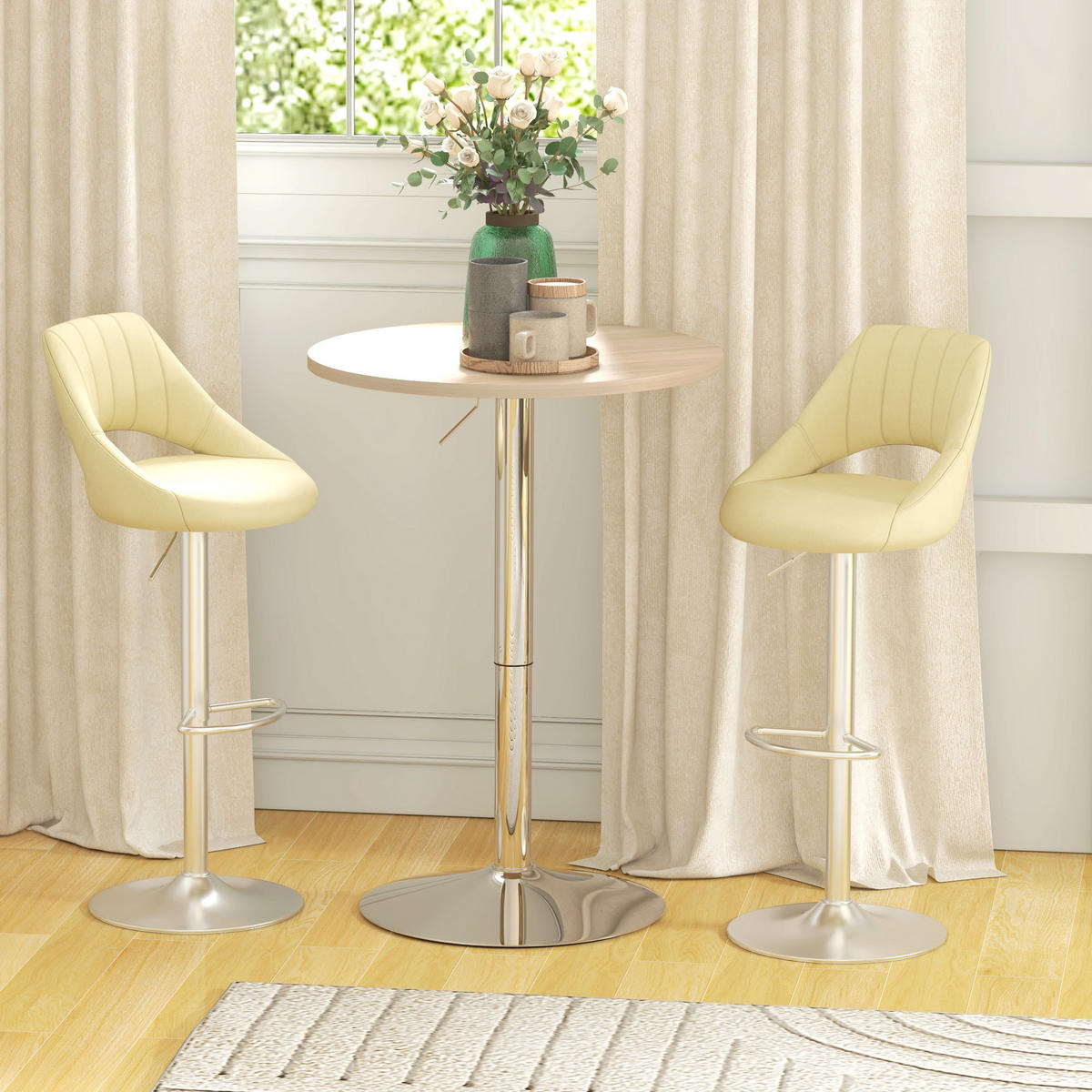 BARTISCH Eiche 1 Stück - Beige, Naturmaterialien (60/60/91cm) - GiPP