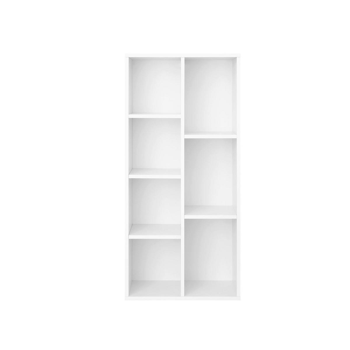 BÜCHERREGAL WÜRFELREGAL - Weiß, Holzwerkstoff (24/106/50cm) - Hansiro