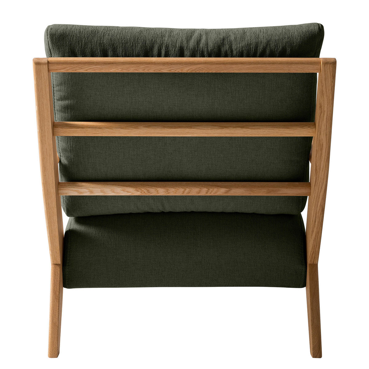 SESSEL - Eichefarben/Grau, Eichenholz/Textil (83/80/75cm) - home24