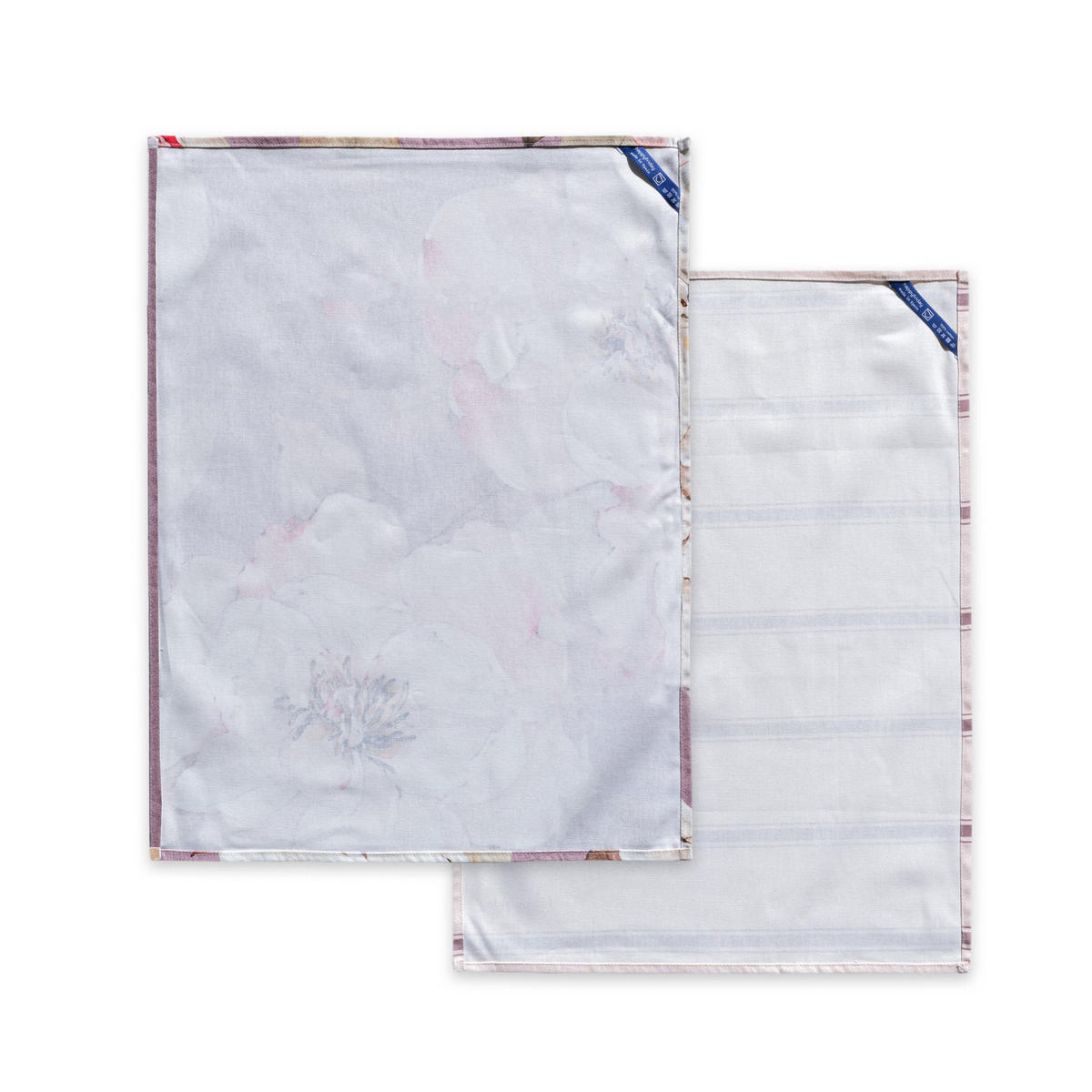 GESCHIRRTUCH (2 tlg) white peonies 70x50 cm mehrfarbig - Multicolor, Textil (70/50cm) - Happy Friday