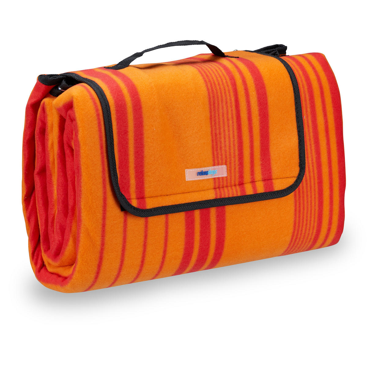 PICKNICKDECKE - Orange, Textil/Metall (200/200cm) - Relaxdays