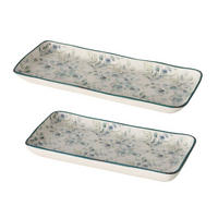 SERVIERPLATTEN länglich Eukana - Multicolor, Keramik (15/3/36cm) - Boltze Home