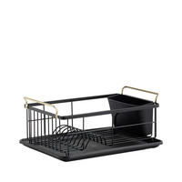 ABTROPFGESTELL Mosiro - Schwarz, Metall (29/16.2/36cm) - home&you