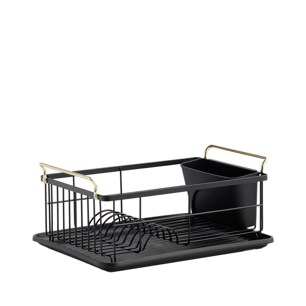 ABTROPFGESTELL Mosiro - Schwarz, Metall (29/16.2/36cm) - home&you