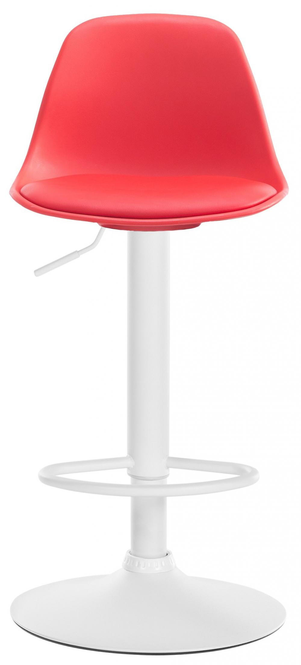 BARHOCKER Kunststoff rot - Rot/Weiß, Kunststoff/Metall (39/82/43cm) - CLP